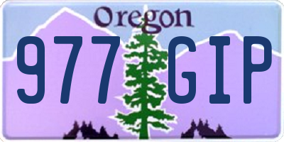 OR license plate 977GIP