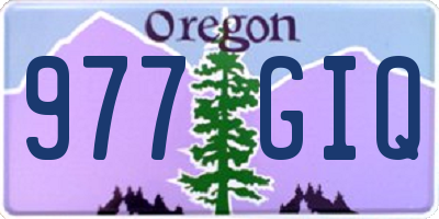 OR license plate 977GIQ