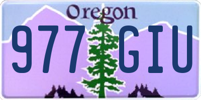 OR license plate 977GIU
