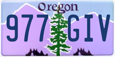 OR license plate 977GIV