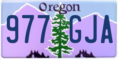 OR license plate 977GJA