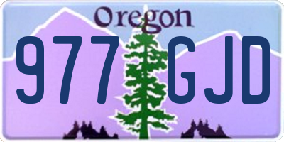 OR license plate 977GJD