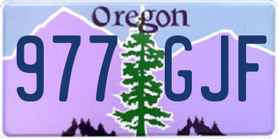 OR license plate 977GJF