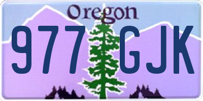 OR license plate 977GJK