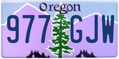 OR license plate 977GJW