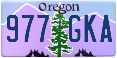 OR license plate 977GKA