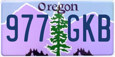 OR license plate 977GKB