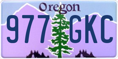 OR license plate 977GKC