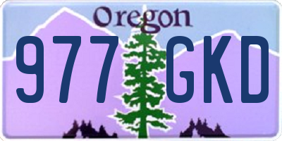 OR license plate 977GKD