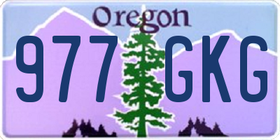 OR license plate 977GKG