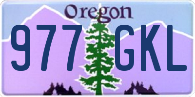 OR license plate 977GKL
