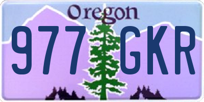OR license plate 977GKR