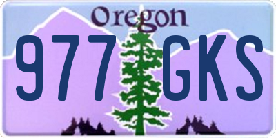 OR license plate 977GKS