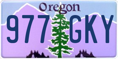OR license plate 977GKY