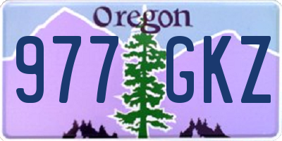 OR license plate 977GKZ