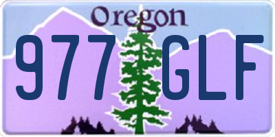 OR license plate 977GLF