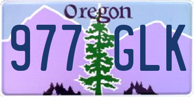 OR license plate 977GLK