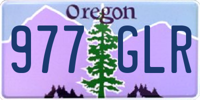 OR license plate 977GLR