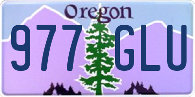 OR license plate 977GLU
