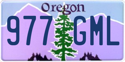 OR license plate 977GML