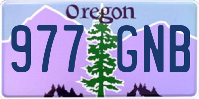 OR license plate 977GNB