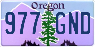 OR license plate 977GND