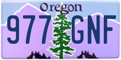 OR license plate 977GNF