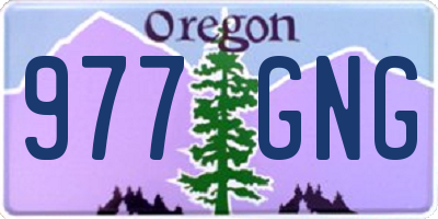 OR license plate 977GNG