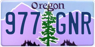 OR license plate 977GNR