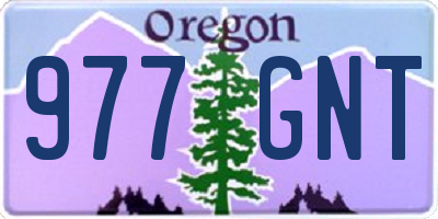 OR license plate 977GNT