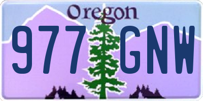 OR license plate 977GNW