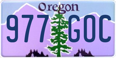 OR license plate 977GOC