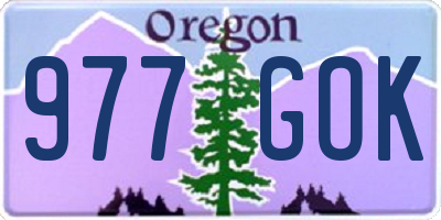 OR license plate 977GOK