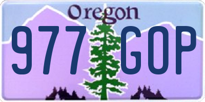 OR license plate 977GOP