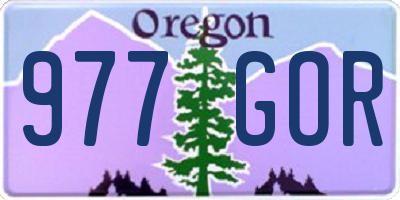 OR license plate 977GOR