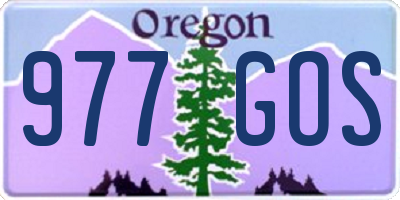OR license plate 977GOS