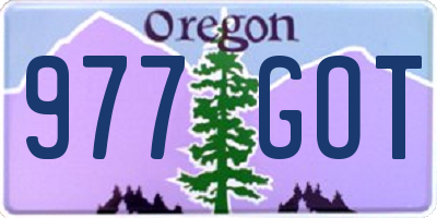 OR license plate 977GOT