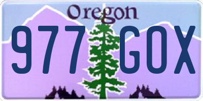 OR license plate 977GOX