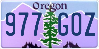 OR license plate 977GOZ