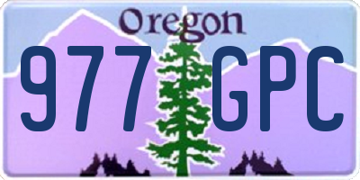 OR license plate 977GPC
