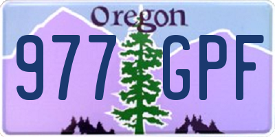 OR license plate 977GPF