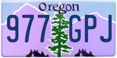 OR license plate 977GPJ