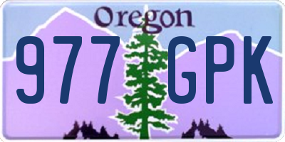 OR license plate 977GPK