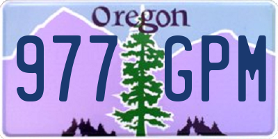 OR license plate 977GPM
