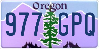 OR license plate 977GPQ