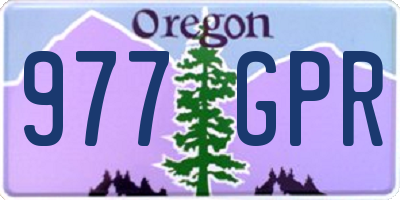 OR license plate 977GPR
