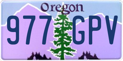 OR license plate 977GPV