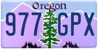 OR license plate 977GPX