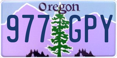 OR license plate 977GPY