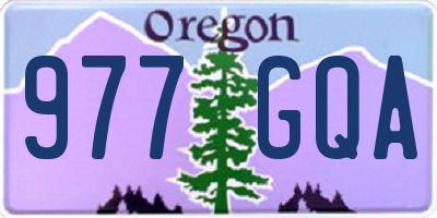 OR license plate 977GQA